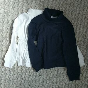 Boys classic turtlenecks in navy and white